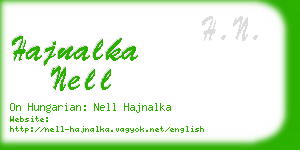 hajnalka nell business card